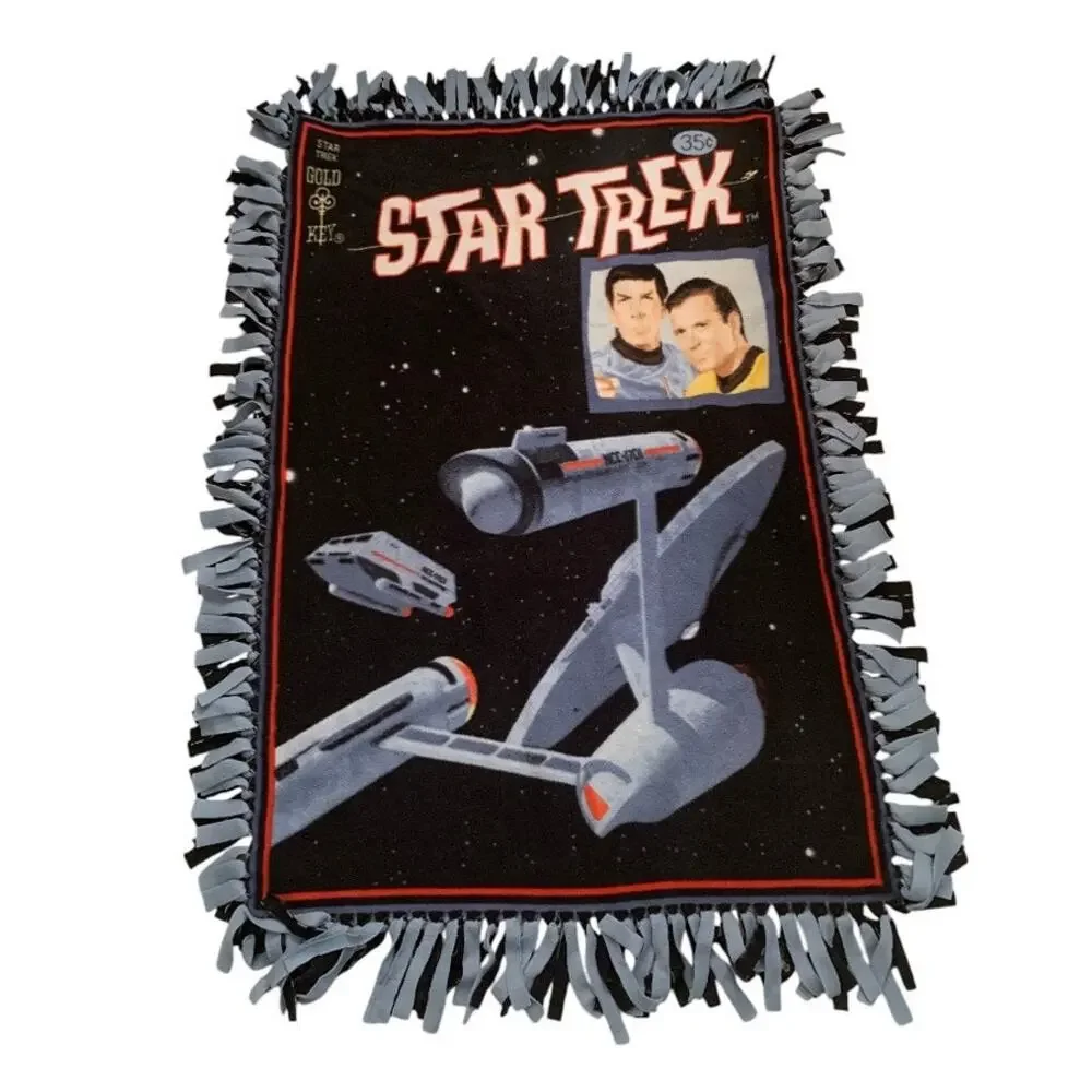 Vintage Star Trek Throw Blanket Star Trek #35 Gold Key Magazine Cover 1975